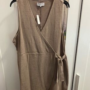 Madewell wrap dress. Sleeveless. Brown. Xxl